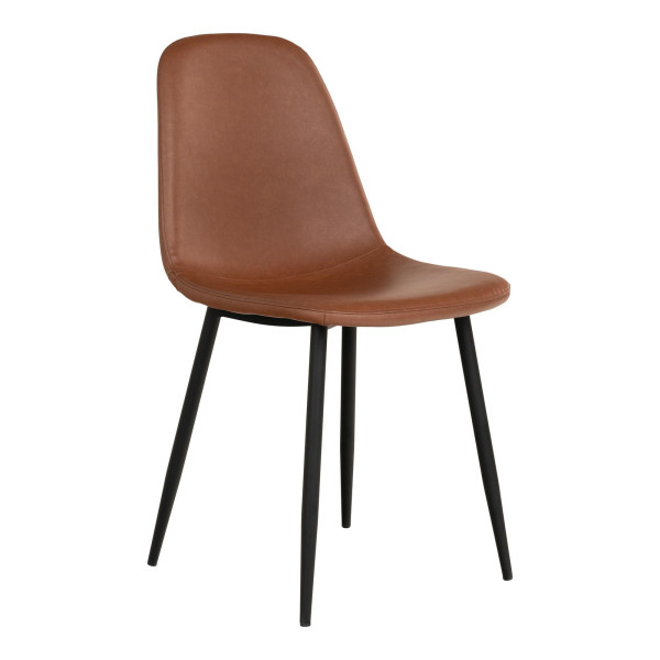 KRZESŁO Stockholm brązowe W STYLU VINTAGE z ekoskóry 652188