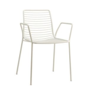 Krzesło Summer Arm białe metalowe 70240