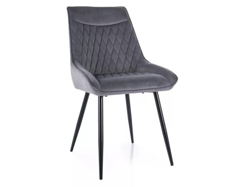 Krzesło tapicerowane AGAT VELVET szare 924432