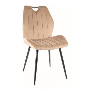 Krzesło tapicerowane Arco velvet beżowe 924461