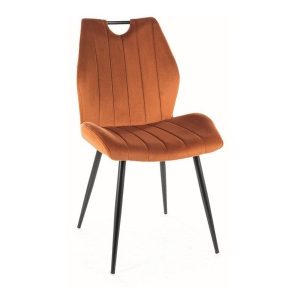 Krzesło tapicerowane Arco velvet cynamonowe 924466
