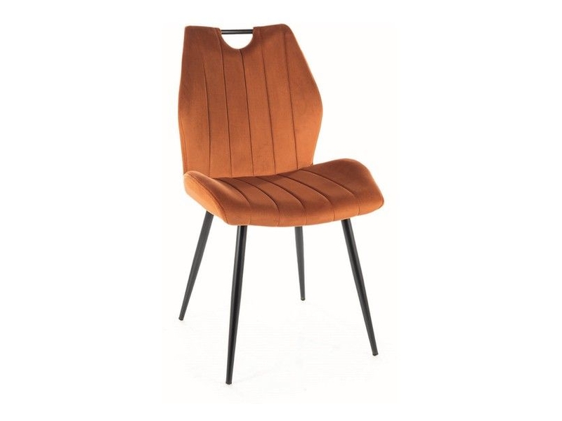 Krzesło tapicerowane Arco velvet cynamonowe 924466
