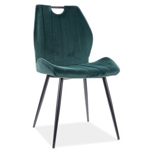 Krzesło tapicerowane Arco velvet zielone 854124