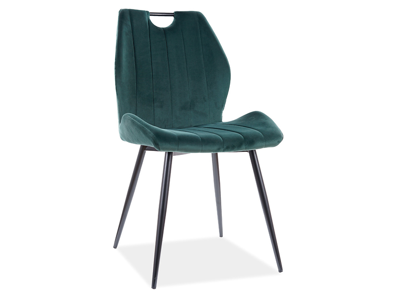 Krzesło tapicerowane Arco velvet zielone 854124