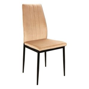 Krzesło tapicerowane ATOM VELVET beżowe 946517 Krzesło tapicerowane ATOM VELVET beżowe 946517