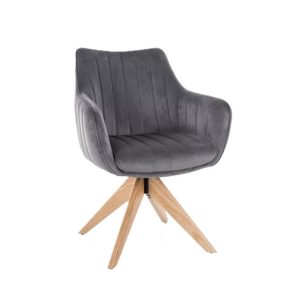 Krzesło tapicerowane AZALIA D VELVET szare 927502