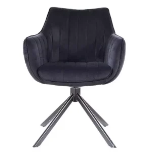 Krzesło tapicerowane AZALIA VELVET czarne 855230