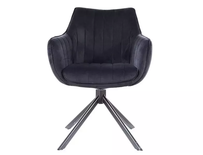 Krzesło tapicerowane AZALIA VELVET czarne 855230