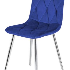 Krzesło Tapicerowane Borgo Velvet Blue Silver 790467 Krzesło Tapicerowane Borgo Velvet Blue Silver 790467