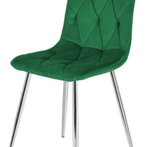Krzesło Tapicerowane Borgo Velvet Green Silver 790485 Krzesło Tapicerowane Borgo Velvet Green Silver 790485
