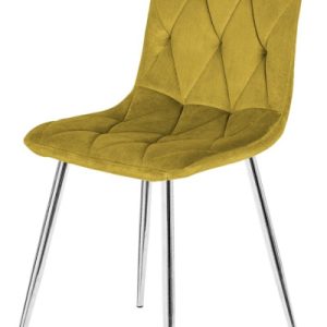 Krzesło Tapicerowane Borgo Velvet Olive Silver 790482 Krzesło Tapicerowane Borgo Velvet Olive Silver 790482
