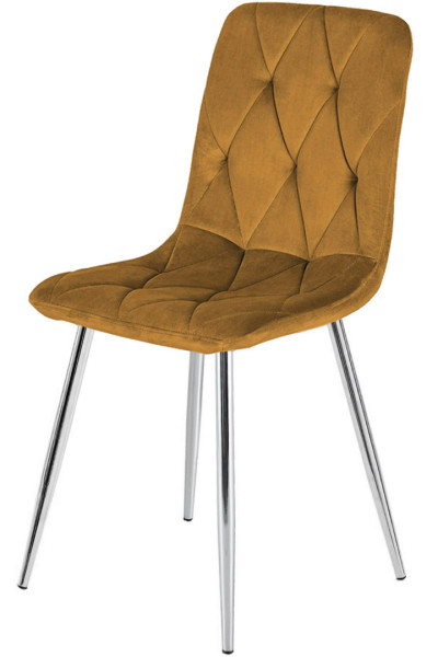 Krzesło Tapicerowane Borgo Velvet Trufle Silver 790492