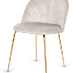 Krzesło tapicerowane CAMILA GREY VELVET GOLD 790464 Krzesło tapicerowane CAMILA GREY VELVET GOLD 790464
