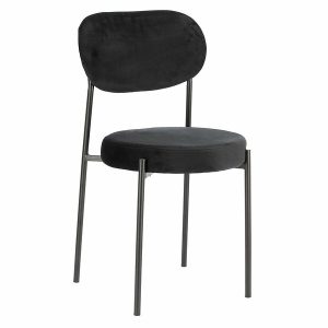 KRZESŁO TAPICEROWANE Camile Velvet CZARNE WELWET 57818 KRZESŁO TAPICEROWANE Camile Velvet CZARNE WELWET 57818