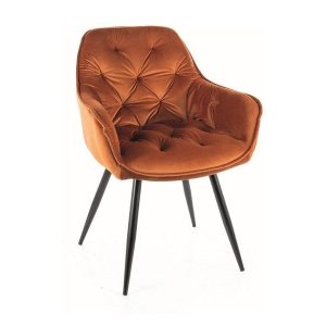 Krzesło tapicerowane CHERRY velvet cynamonowe 865222 Krzesło tapicerowane CHERRY velvet cynamonowe 865222