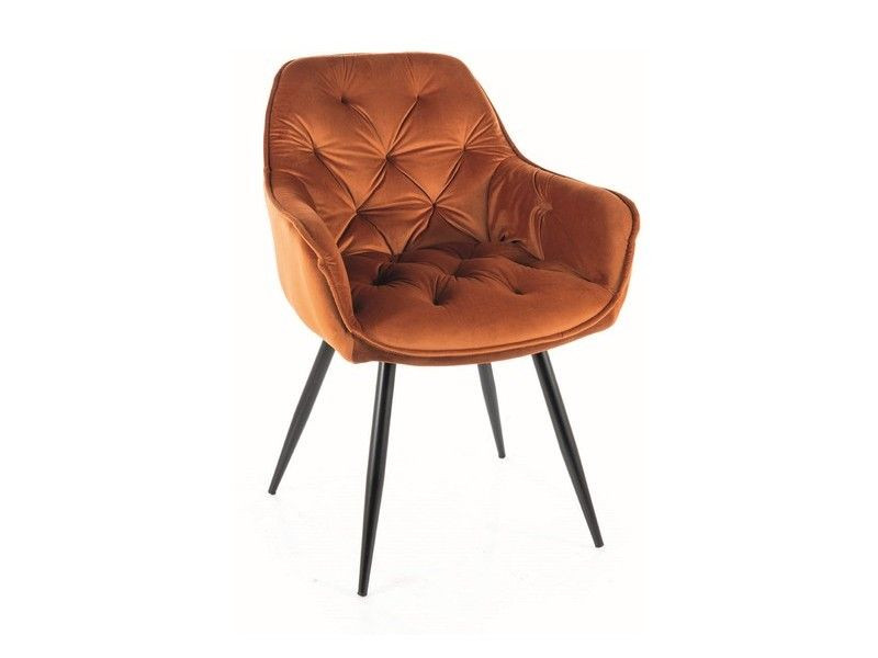 Krzesło tapicerowane CHERRY velvet cynamonowe 865222