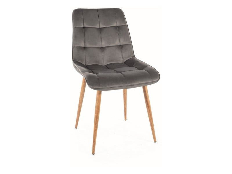 Krzesło tapicerowane CHIC D VELVET szare 859466