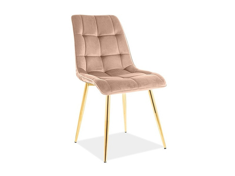 Krzesło tapicerowane CHIC VELVET GOLD beżowe 855240