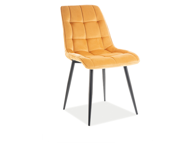 Krzesło tapicerowane Chic welurowe curry 41434