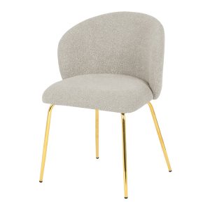 Krzesło tapicerowane Chica boucle taupe 381040 Krzesło tapicerowane Chica boucle taupe 381040