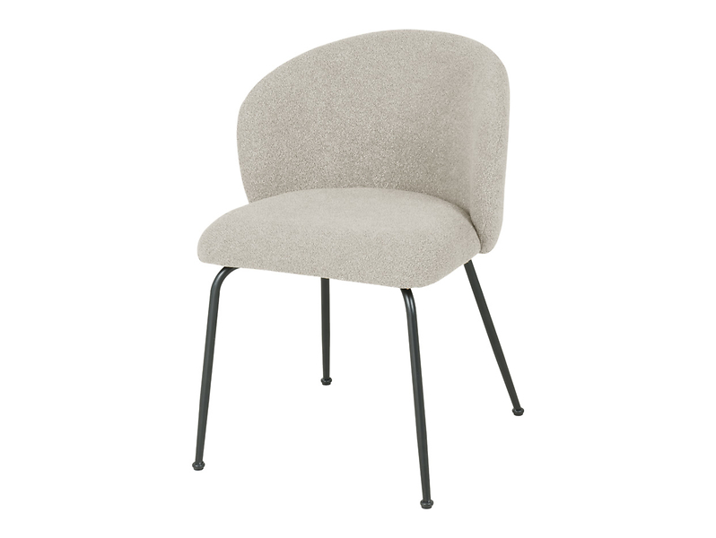 Krzesło tapicerowane Chica boucle taupe 381038