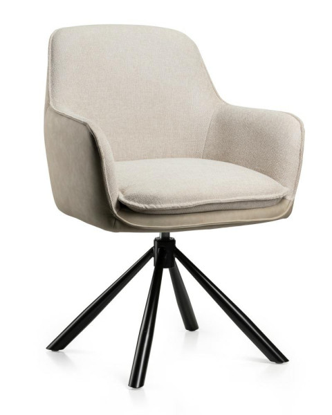 Krzesło tapicerowane Ciano kremowe z auto powrotem 62x63,5x89,5 cm 993127