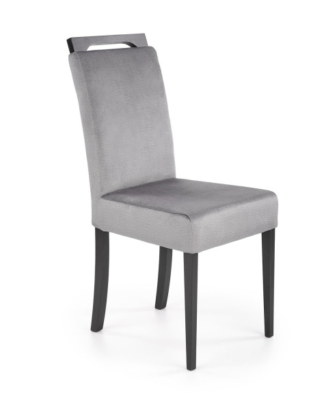 Krzesło tapicerowane CLARION 2 VELVET szare 865226