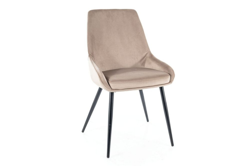 Krzesło tapicerowane COBE VELVET ciemnobeżowe 924440