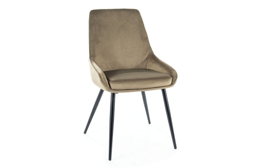Krzesło tapicerowane COBE VELVET oliwkowe 924441