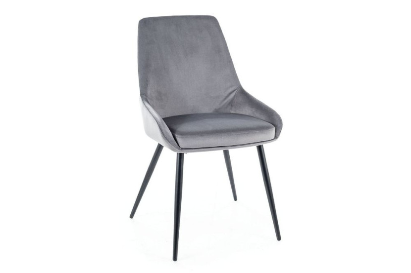 Krzesło tapicerowane COBE VELVET szare 924471