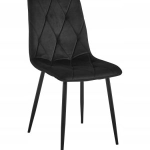Krzesło tapicerowane czarne WELUR velvet DO SALONU kuchni JADALNI LUMINES 938709 Krzesło tapicerowane czarne WELUR velvet DO SALONU kuchni JADALNI LUMINES 938709