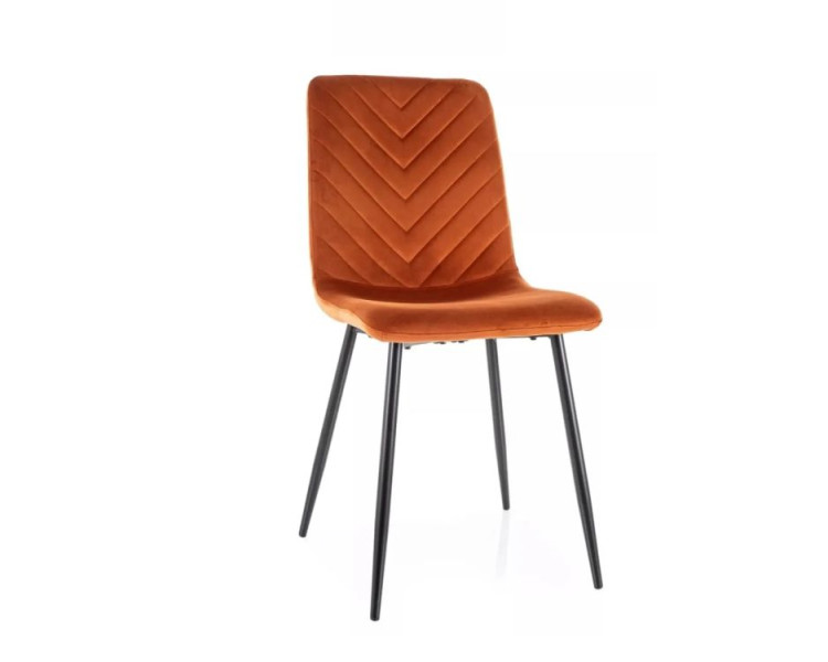 Krzesło tapicerowane DAREN VELVET cynamonowe 927521