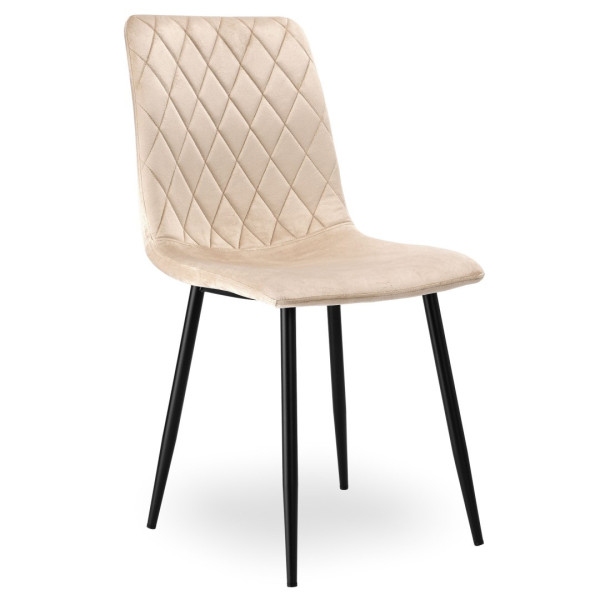 Krzesło tapicerowane Dexter beżowe velvet 569803