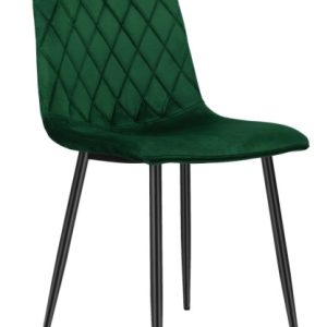 Krzesło tapicerowane Dexter Velvet ciemnozielony 334986 Krzesło tapicerowane Dexter Velvet ciemnozielony 334986
