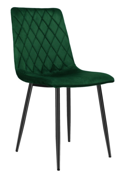 Krzesło tapicerowane Dexter Velvet ciemnozielony 334986