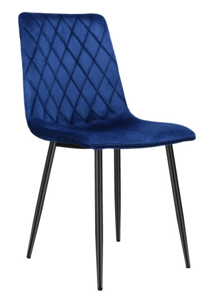 Krzesło tapicerowane Dexter Velvet granatowy 335013
