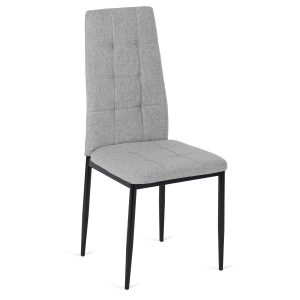 Krzesło Tapicerowane Do Jadalni Salonu Kuchni Kuchenne Loft Szare TEX 158672 Krzesło Tapicerowane Do Jadalni Salonu Kuchni Kuchenne Loft Szare TEX 158672