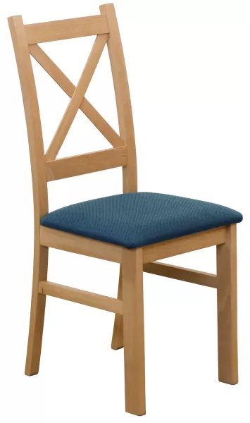 Krzesło tapicerowane drewniane do jadalni Dąb Artisan/Turkus 412655