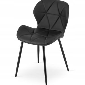 Krzesło Tapicerowane Ekoskóra Do Salonu Kuchni Jadalni Vela Czarne 1022925 Krzesło Tapicerowane Ekoskóra Do Salonu Kuchni Jadalni Vela Czarne 1022925