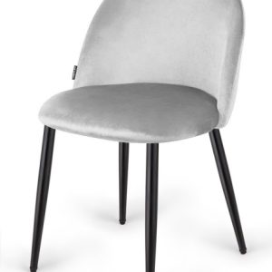 Krzesło tapicerowane GLORIA LIGHT GREY VELVET OUTLET 790537