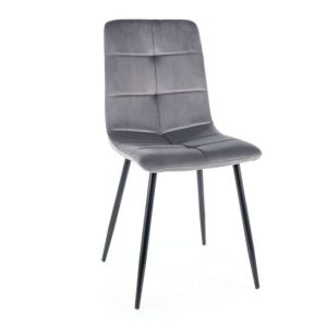 Krzesło tapicerowane IVO VELVET szare 859458 Krzesło tapicerowane IVO VELVET szare 859458