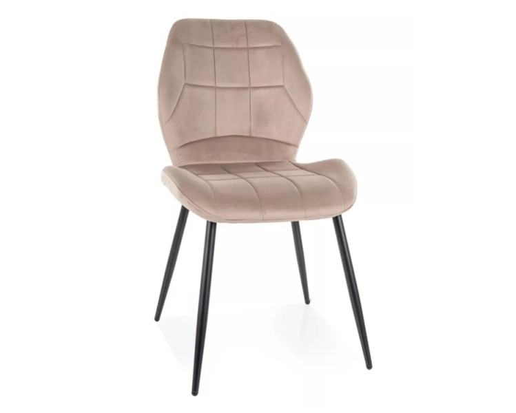 Krzesło tapicerowane JAKE VELVET ciemnobeżowe 924459