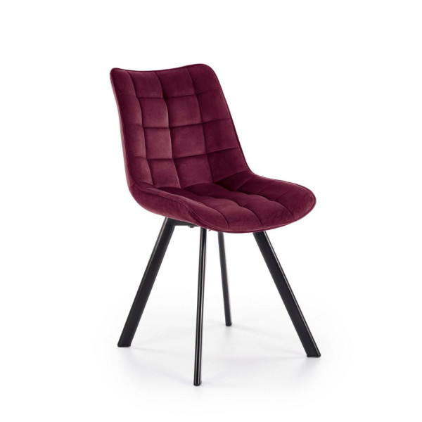 Krzesło tapicerowane K332 VELVET bordowe 841105