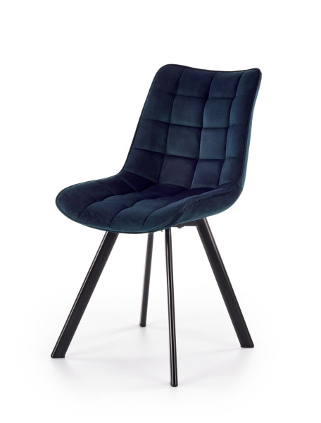 Krzesło tapicerowane K332 VELVET granatowe 841126