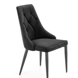 Krzesło tapicerowane K365 VELVET czarne 864742 Krzesło tapicerowane K365 VELVET czarne 864742