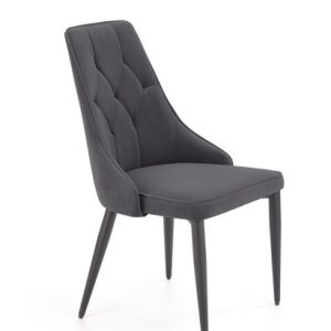 Krzesło tapicerowane K365 VELVET szare 855254 Krzesło tapicerowane K365 VELVET szare 855254