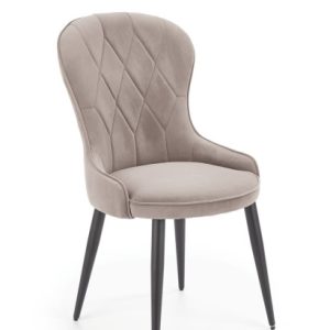 Krzesło tapicerowane K366 VELVET beżowe 865229 Krzesło tapicerowane K366 VELVET beżowe 865229
