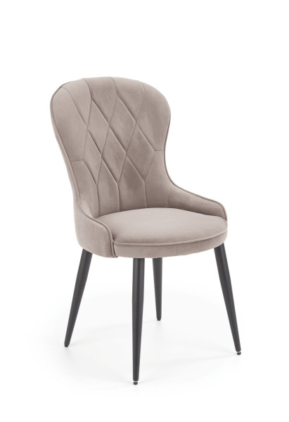 Krzesło tapicerowane K366 VELVET beżowe 865229
