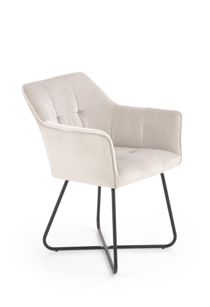 Krzesło tapicerowane K377 VELVET beżowe 855225