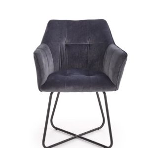 Krzesło tapicerowane K377 VELVET szare 858959 Krzesło tapicerowane K377 VELVET szare 858959